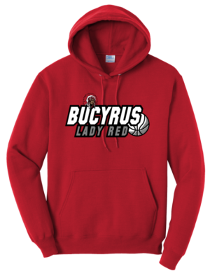 Bucyrus Lady Red Basketball 2025 Hoodie
