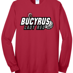 Bucyrus Lady Red Basketball 2025 Long Sleeve Tshirt