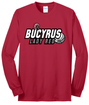 Bucyrus Lady Red Basketball 2025 Long Sleeve Tshirt