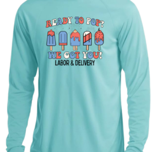 Labor and Delivery Aqua Long Sleeve